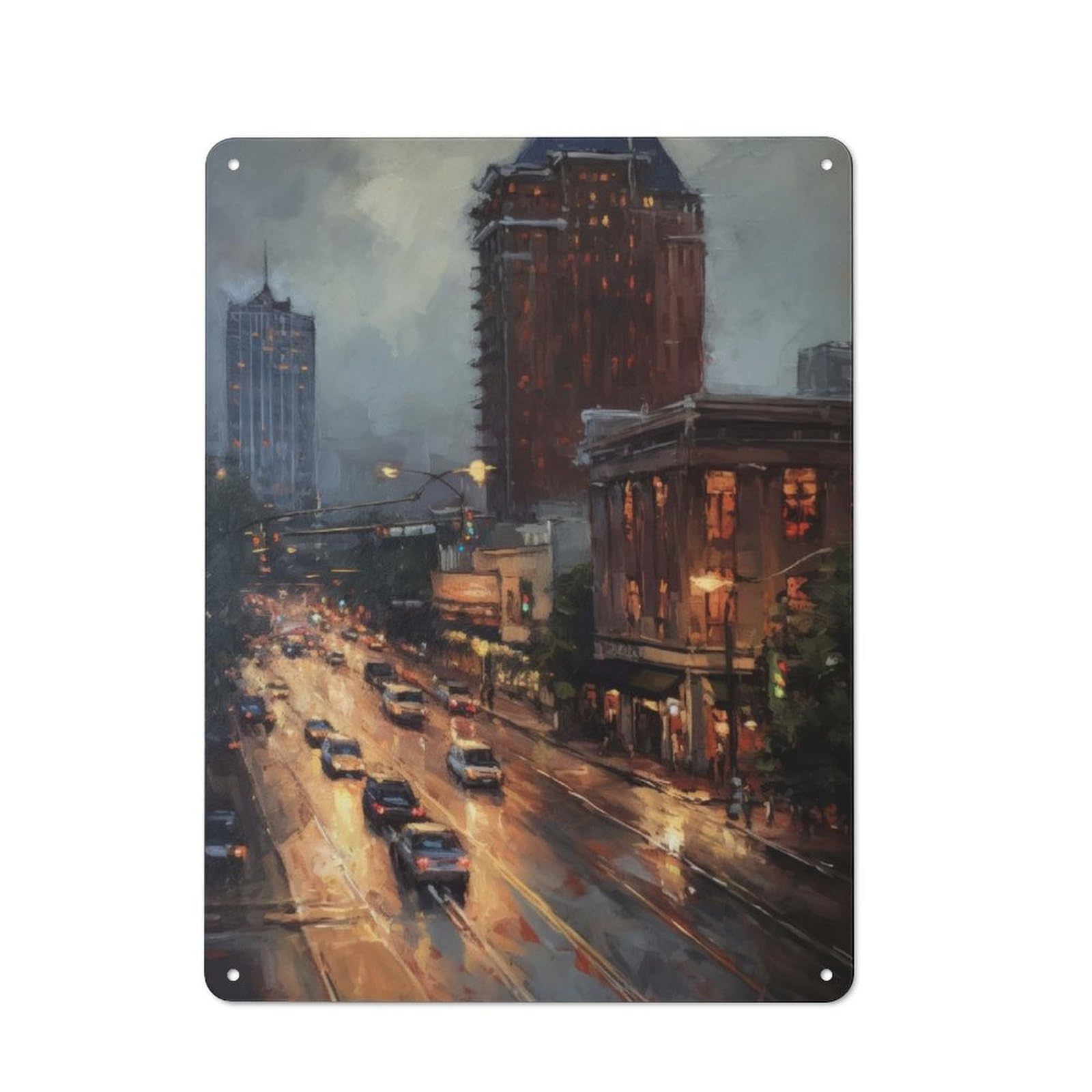 Junmoney Atlanta Charm Usa Vintage Tin Wall Plaque 40X30cm For Workshop Wall, A Decorative Christmas Gift For Makers And Diy Enthusiasts
