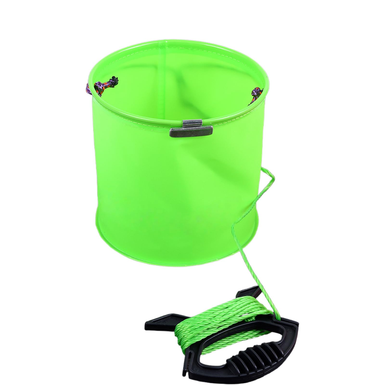 Portable Abrasion Resistant Fishing Water Container, Space Saving Foldable Bucket Waterproof Fishing Equipment Bucket for Outdoor Travel Fishing