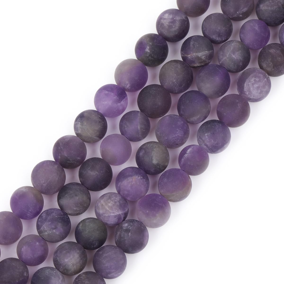 GEM-Inside 8mm Amethyst Semi Precious Gemstone Round Beads for Jewellery Making DIY Handmade Craft Supplies 15"