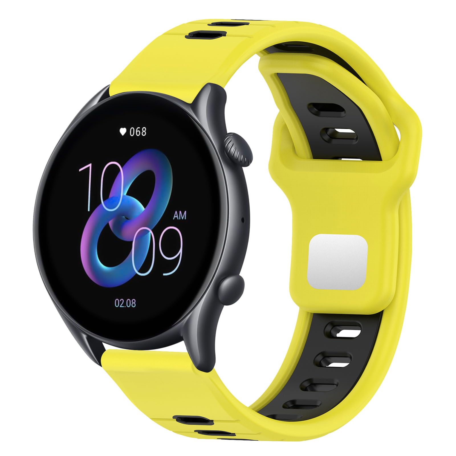 Correa Compatible con Amazfit GTR 3 Pro 46mm, Pulsera Deportiva de Silicona Suave de Repuesto