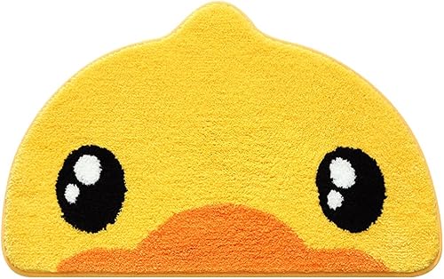 Alfombra de baño de microfibra novedosa para baño, pato amarillo 45 28.3 in disponible en Yaxa Costa Rica