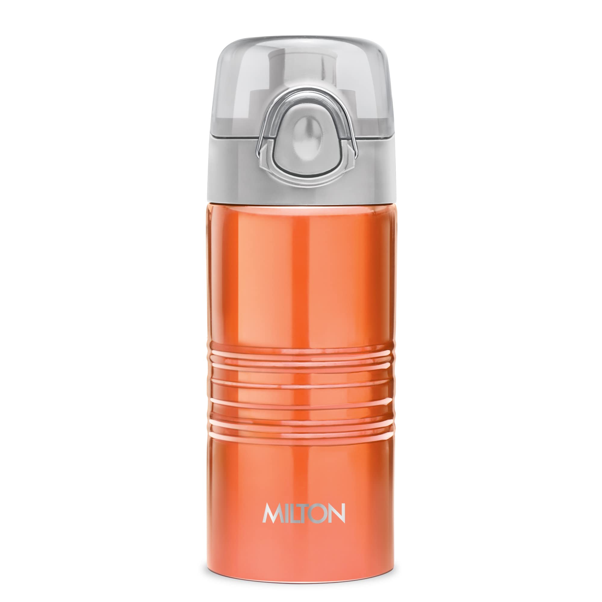 MILTON Vogue 500 Stainless Steel Water Bottle, 490 ml, Orange | Single walled | Leak Proof | Easy Grip | Easy to Carry | Gym Bottle | Home | Kitchen | Hiking | Treking Bottle | Travel Bottle