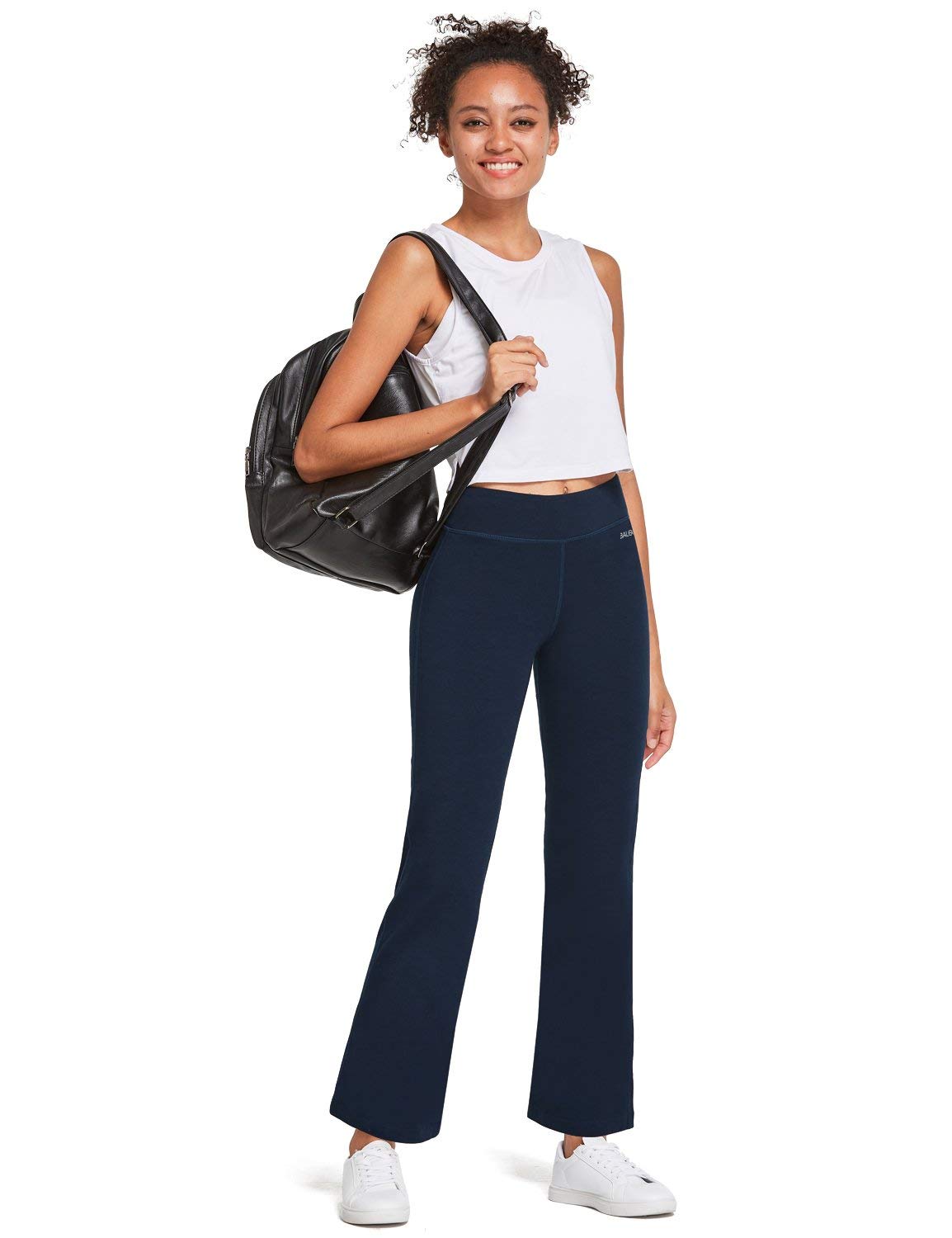 baleaf Pantaloni da Yoga Donna Pantaloni Campana Donna con Vita Alta Tasca Interna Tanspirante Comodo Pantaloni Sportivi a Casa