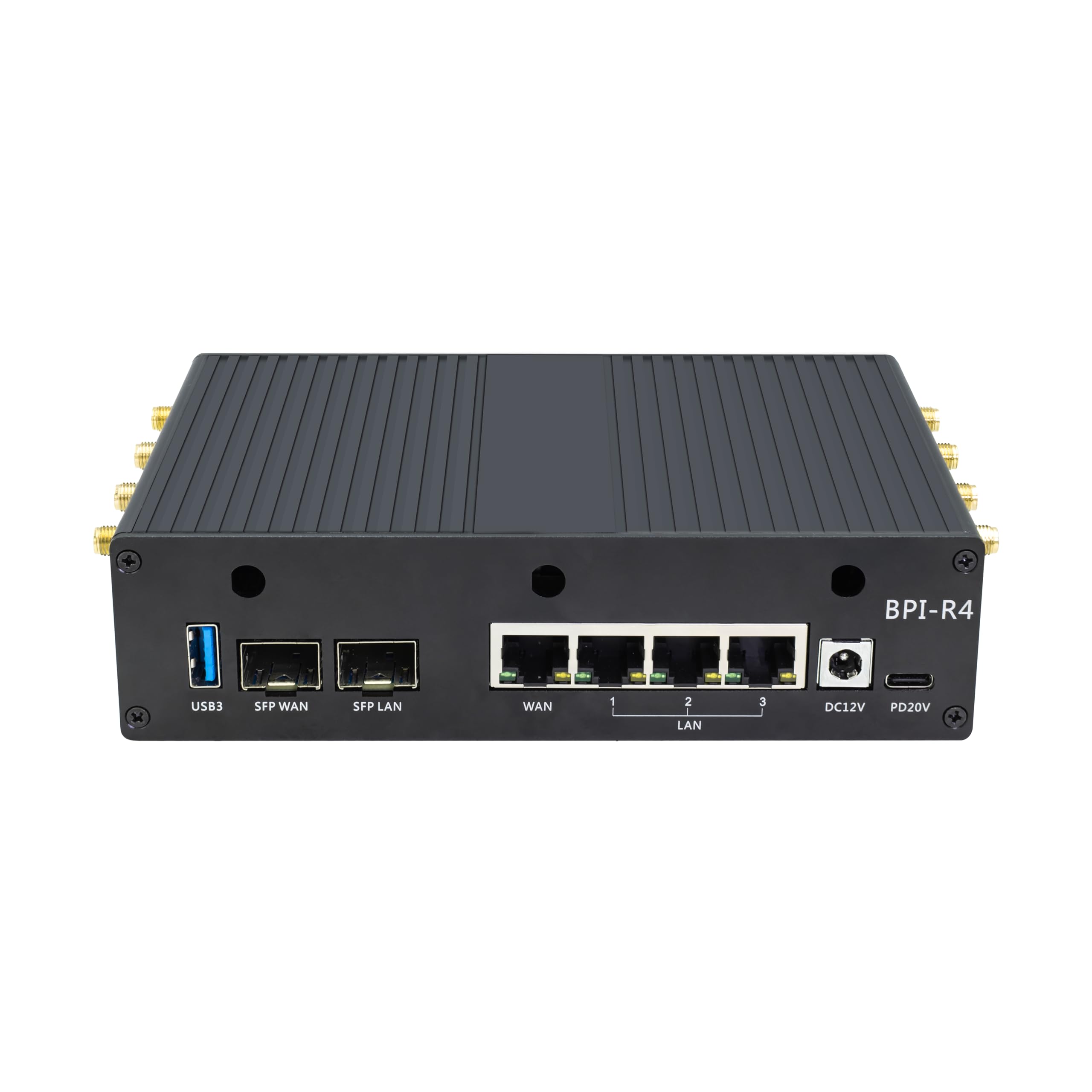WayPonDEV Boîtier en métal noir pour carte routeur Wi-Fi double bande sans fil Banana Pi BPI-R4 OpenWRT, coque chauffante en métal pour Banana Pi BPI-R4 MediaTek MT7988A (Filogic 880) Ordinateur