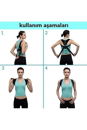 Luti Concept Deri Desenli Kemerli Ortopedik Omuz Dik Duruş Korsesi Ayarlanabilir Ortopedik Sırt Bel Omuz Korsesi