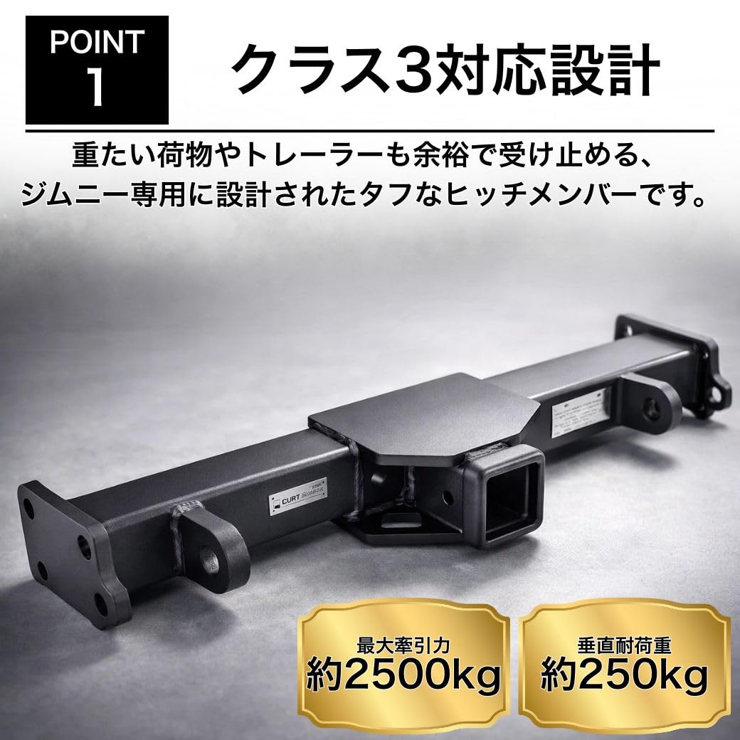 Amazon.co.jp: GI☆GEAR 2インチ角ヒッチメンバー ヒッチボール付き
