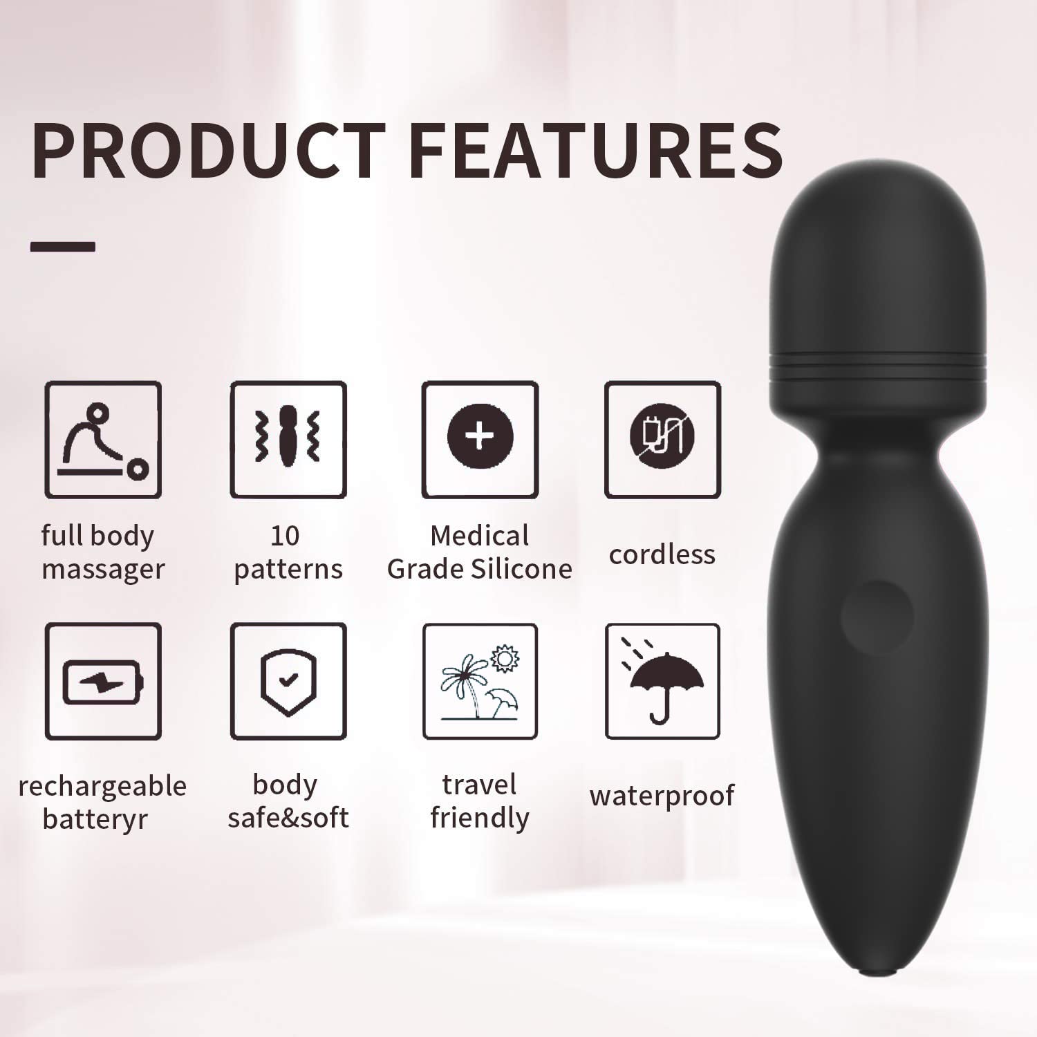 vibrating underwear with remote Handheld Massager Powerful, Perfect For Personal Pleasure & Muscle Recovery main image 1