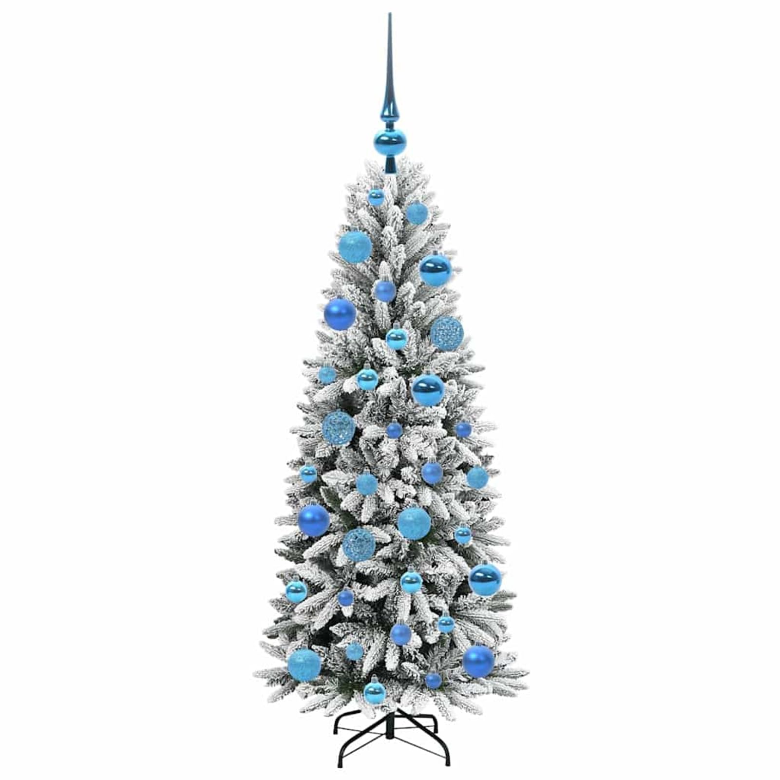 Gecheer Albero di Natale Bianco LED, 53 cm, Realizzato in PVC, Decorazioni festive, Atmosfera accogliente, per Interno ed Esterno