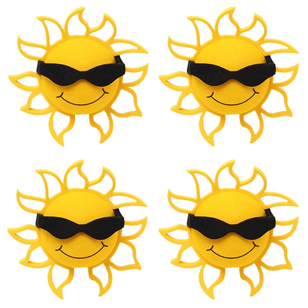 Coolballs Cool California Sunshine Car Antenna Topper/Auto Mirror Dangler/Dashboard Accessory (Pack of 4)
