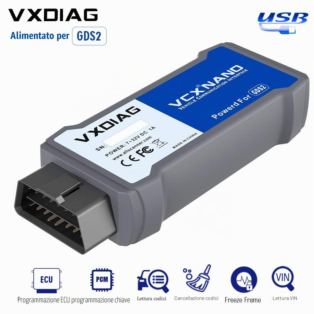 VXDIAG VCX Nano GDS2 e Tech2Win strumento diagnostico compatibile per GM/OPEL con sistema di programmazione diagnostica globale GDS & GDS2