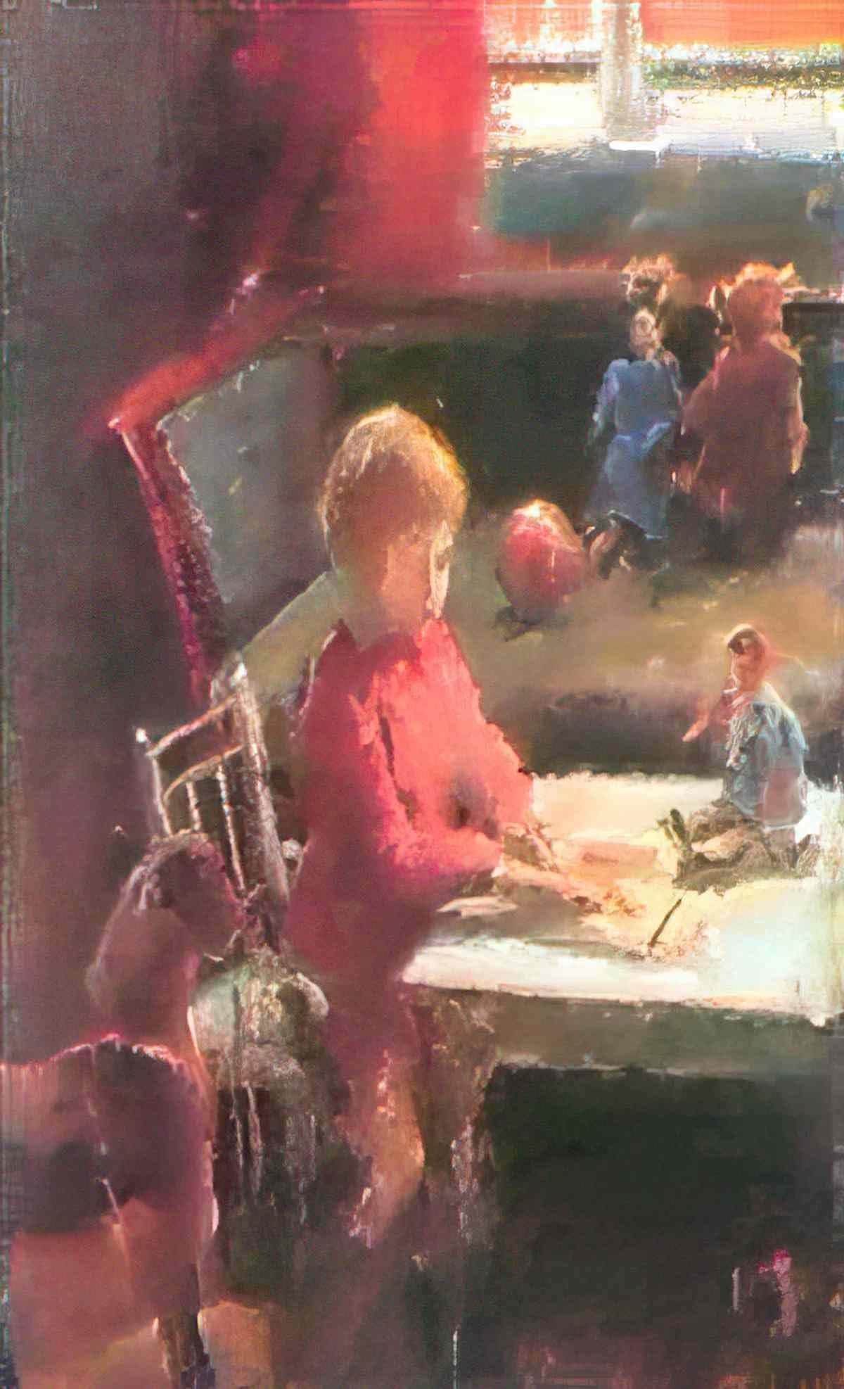 Anna Ancher A4 Photo anna kirstine ancher interior med kunstnerens datter omgi