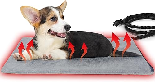 Almohadilla térmica para mascotas para gatos y perros pequeños, cama climatizada para gatos, control automático de temperatura, impermeable,