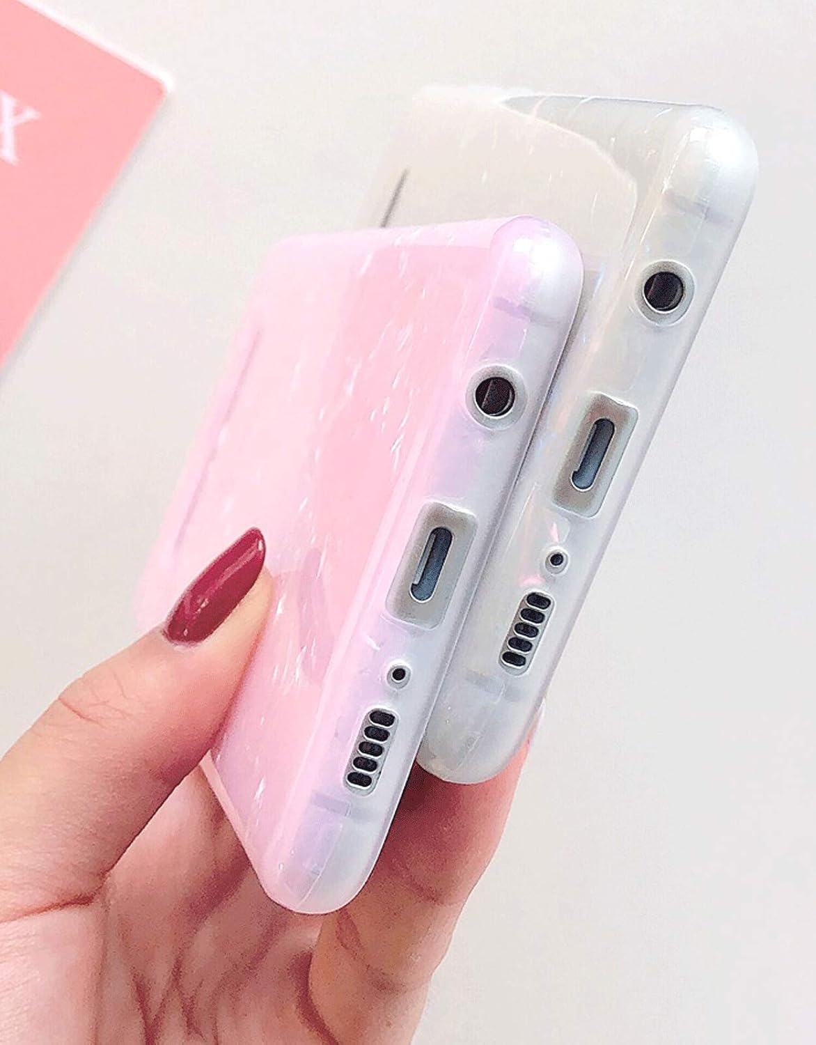 Jwest Galaxy S10 Plus Case, Luxury Sparkle Translucent Clear Shiny Pearly-Lustre Pattern Print Soft Silicone Cover Slim TPU Sturdy Protective Back Phone Case for Samsung Galaxy S10 Plus Colorful