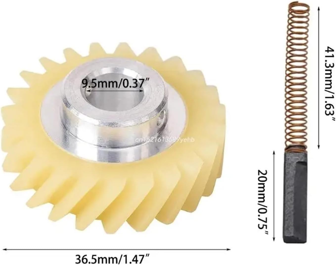 Compatible for 5K45SS 5K5SS 5KPM5, Carbon Motor Brush Replacement Set for Stand Mixer