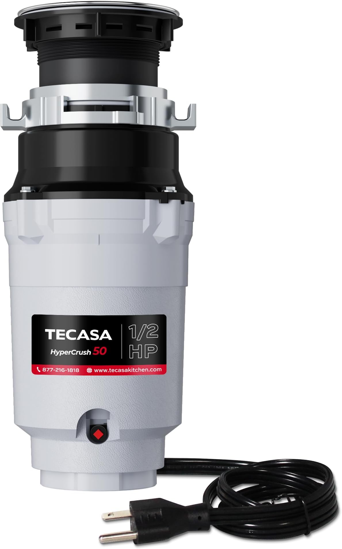 TITAN 10USTN960SL3B Garbage Disposal, 3/4 HP Slim Line, Black