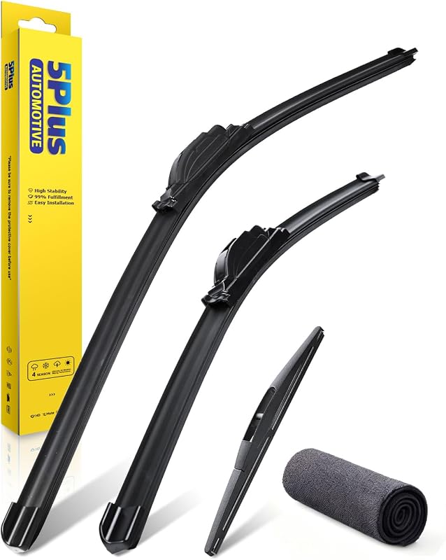 Palhetas do limpador de para-brisa 5 PLUS para Nissan LEAF 2011–2017 – Kit com 3 unidades