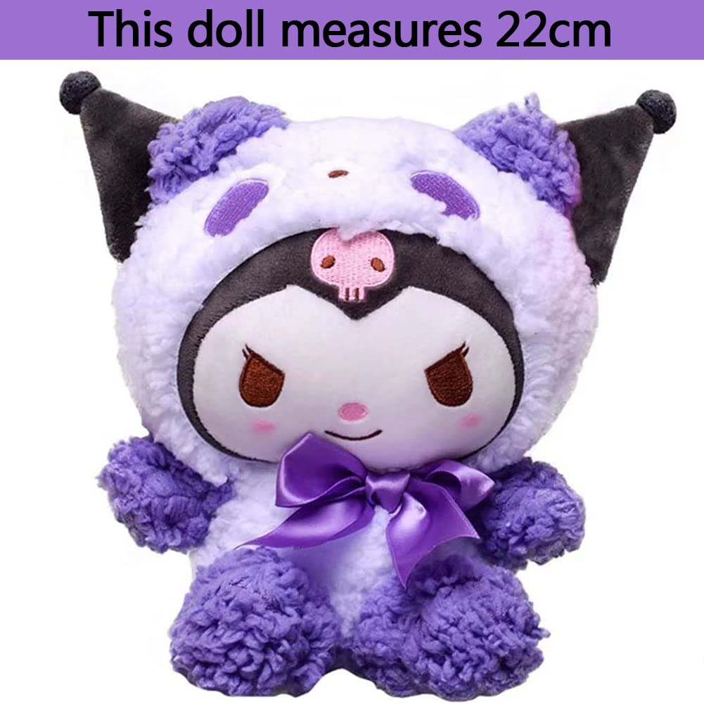 Hello Kitty Kuromi Peluche douce de 30 cm, poupée de personnage Kuromi mignonne, produit officiel sous licence Sanrio, pour fans, collectionneurs et enfants, convient aux âges 4