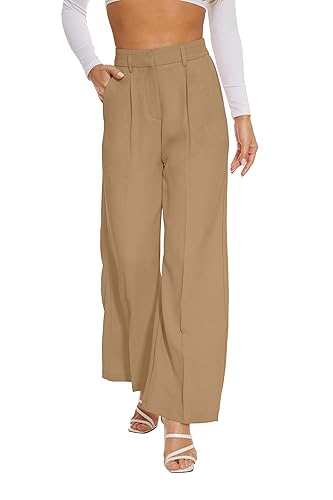 FUNYYZO Wide Leg Pants Women's High Elastic Waisted in The