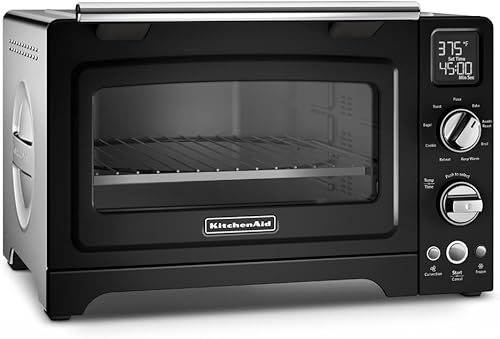 KitchenAid KCO275OB Horno de encimera digital de convección de 1800 W, 12 pulgadas, negro ónix (renovado)