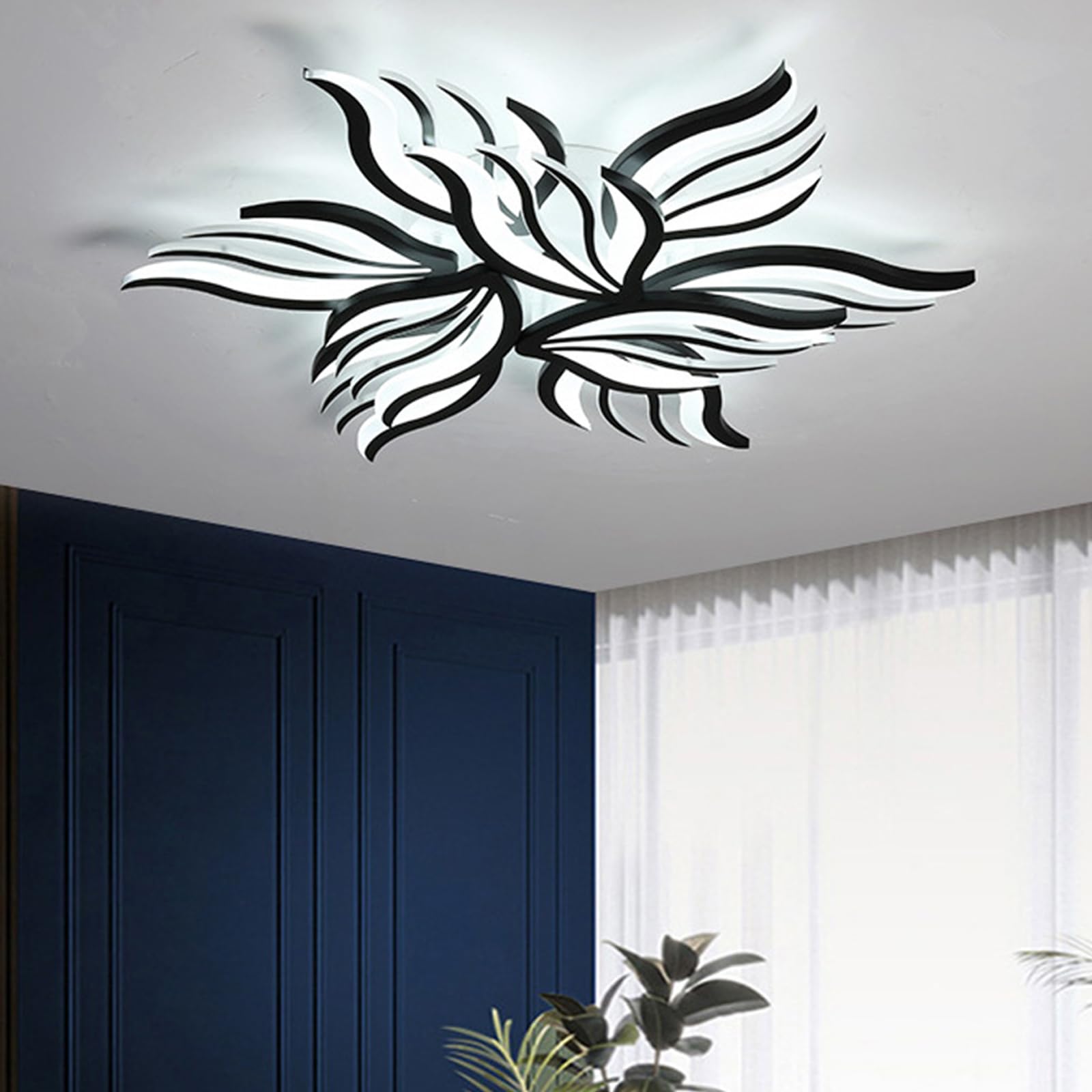 PCXEHUYP Chandeliers Ceiling Light Creative Personality Modern Pendant Dining Irregular Bedroom Home Lighting Fixtures Dimmable for Living Kitchen,A,85cm