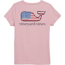 Vineyard Vines Womens Flag Whale Short-Sleeve Pocket Tee