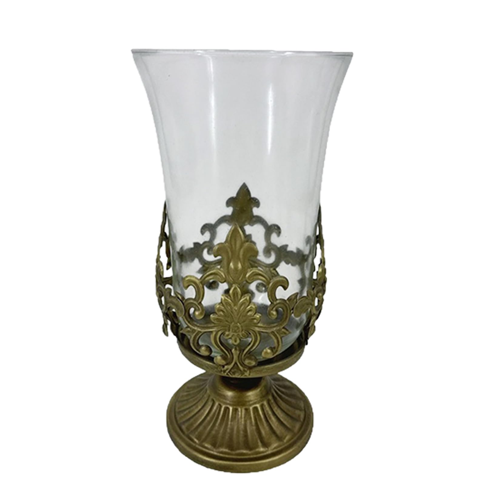 Jazuaiao Windbreak Holders Pillar Candleholders with Clear Glass Sleeve Decorative Stand for Centerpieces Holders with Clear Glass Sleeve