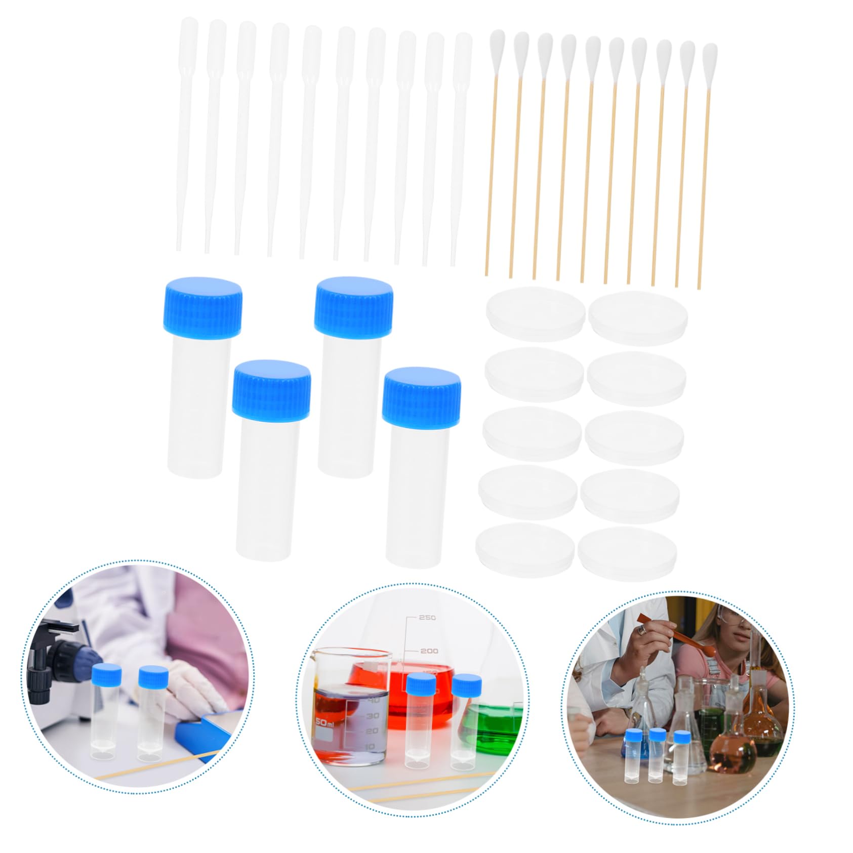 FUNOMOCYA Versatile Petri Dish Kit Agar Plates Pipette Drip Tube for Tissue Projects