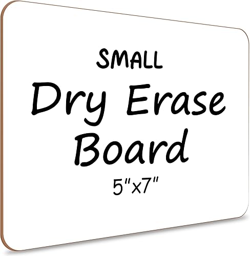 Scribbledo Pizarra blanca pequeña de borrado en seco de 5 x 7 pulgadas, pequeña pizarra de borrado en seco, pizarras blancas personales de mano para