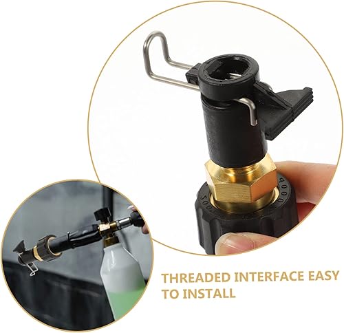 Miniatura 8 de GANAZONO Adaptador de lavadora de alta presión Adaptador de rociador de boquilla de manguera de conexión rápida de latón para conexión de agua a