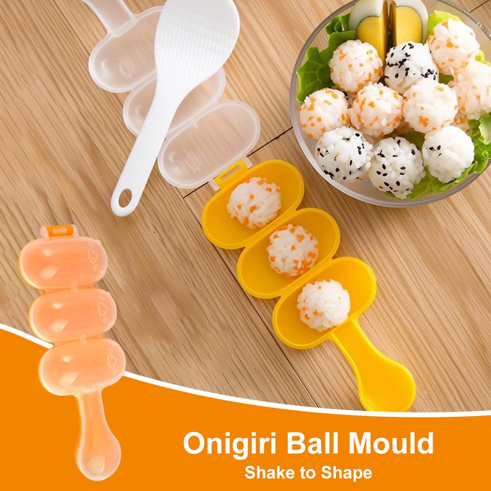 DabbOo 6-in-1 Onigiri Form – Wiederverwendbarer Reisbällchenmaker Für Dreieck-Sushi, Camping & Kinderlunch