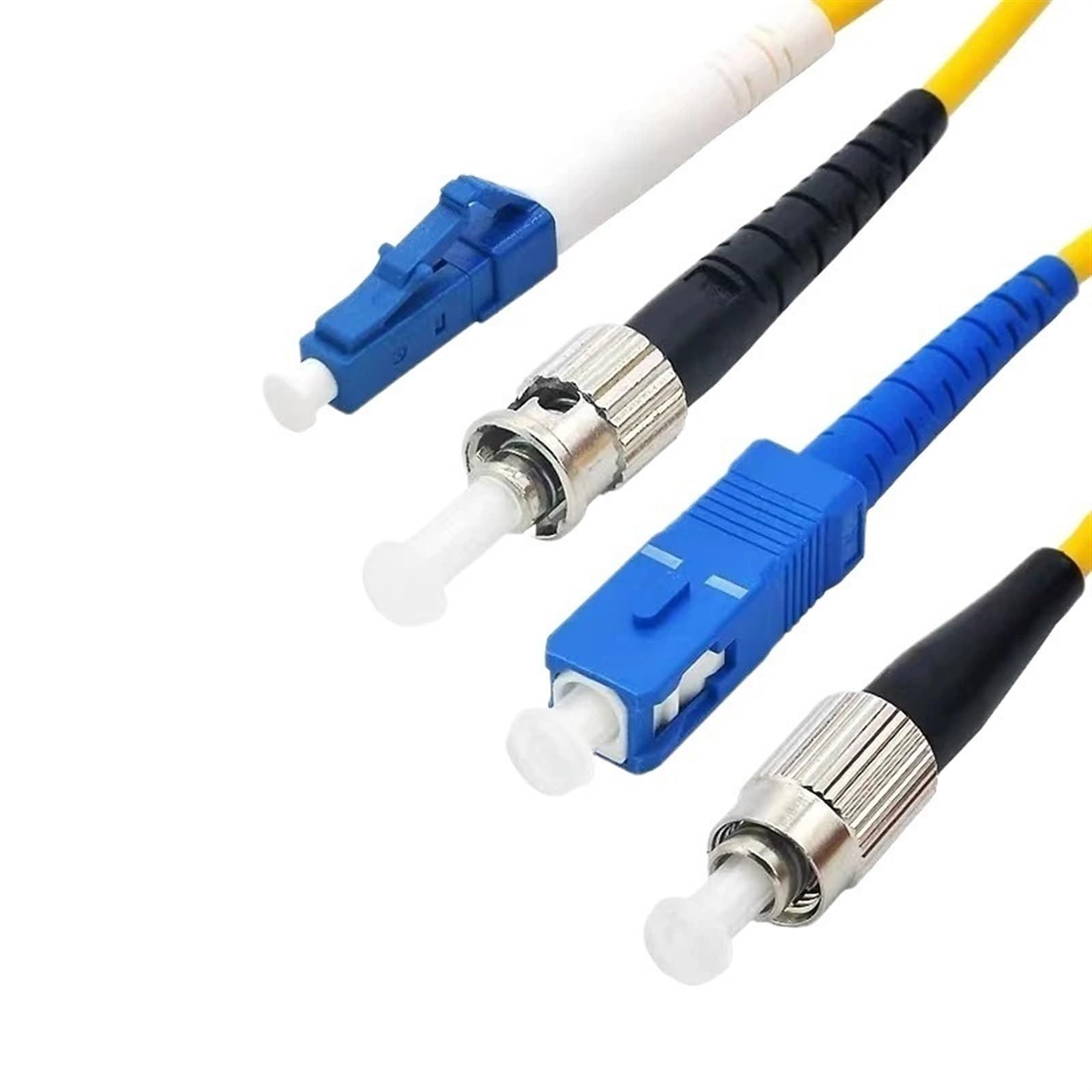 Câble de raccordement à Fibre Optique 1-100m LC-SC-St-FC UPC, Cordon de raccordement monomode Simplex carré à Rond, câble d'extension FTTH Optique SM(70M,SC-FC)