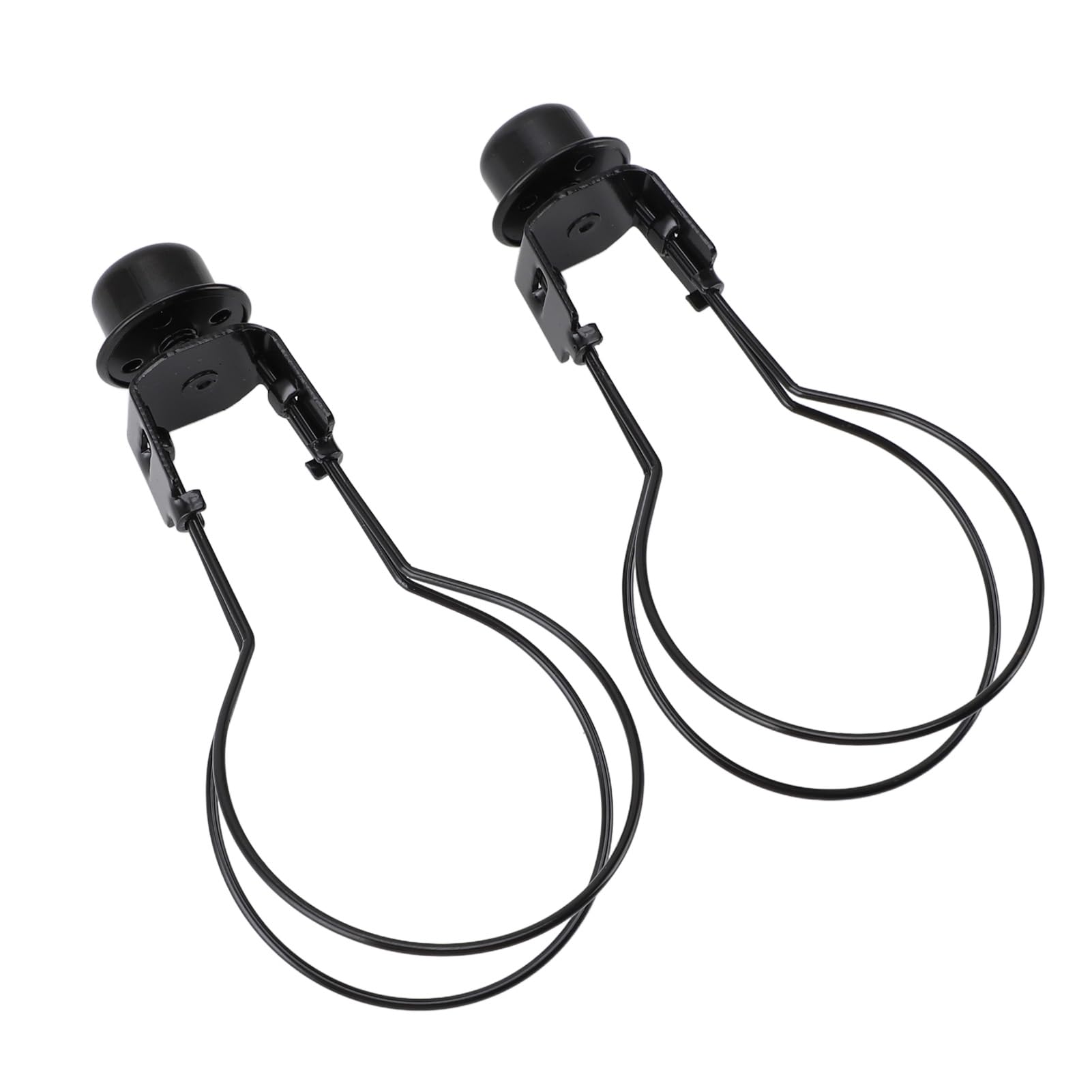 Light Bulb Clip Adapter, Clip-on Light Bulb Lampshade Holder, Minimalist Metal with Top End for Table Lamp (Black) - Image 3