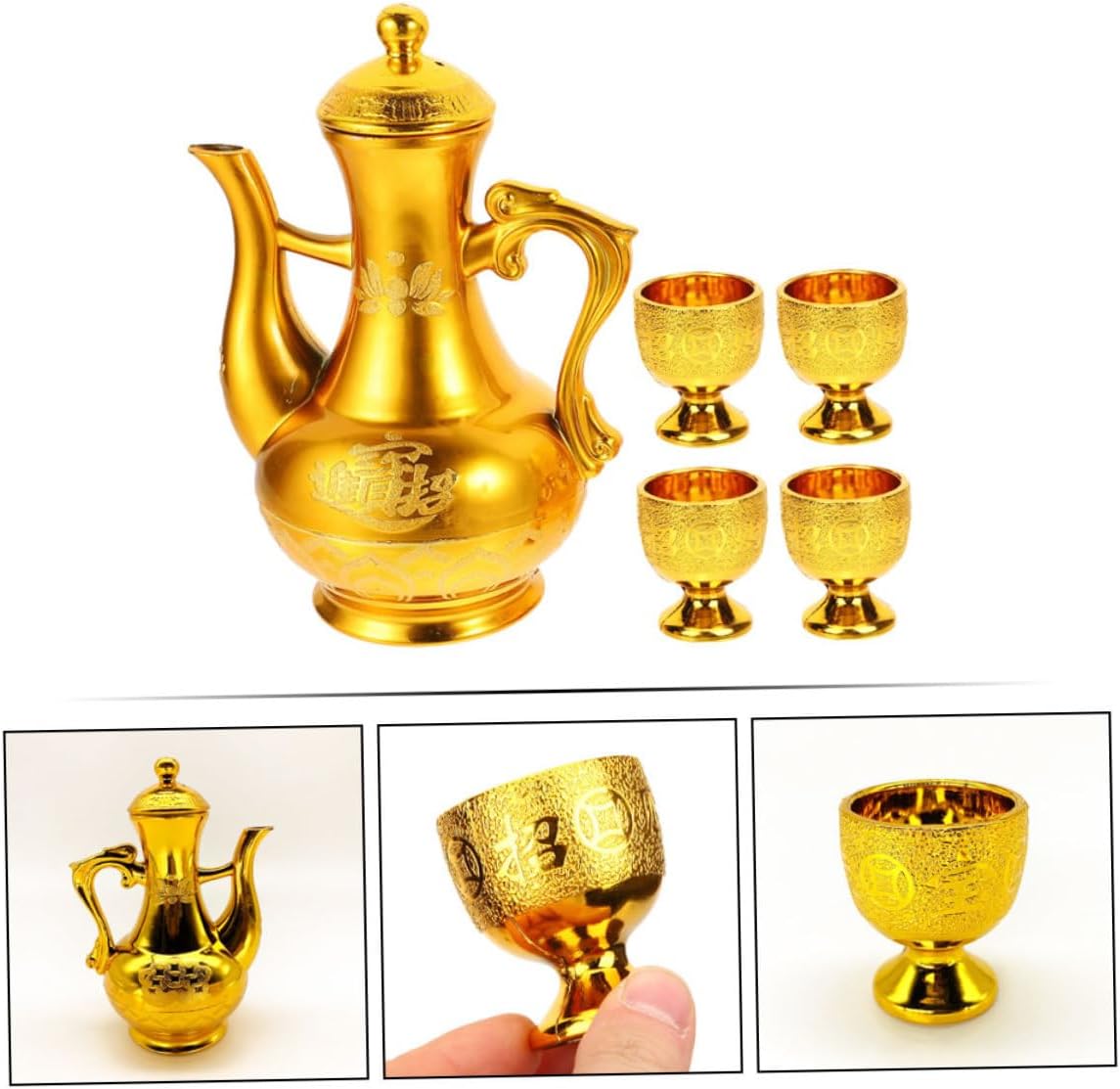 Lotus Flower Offering Cup Set for Buddhist Ritual Use