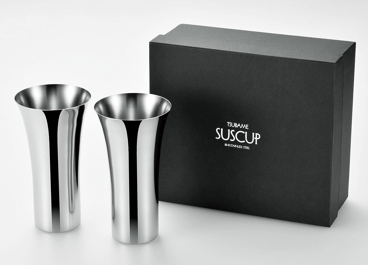 Asahi TSUBAME SUSCUP Beer Cup, 12.8 fl oz (380 ml), Set of 2, Gift Packaging Specifications