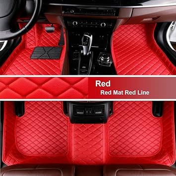 Customized car Floor mat,Compatible with Subaru Ascent,BRZ,Crosstrek,Forester,Impreza,Legacy,Outback,Solterra,Tribeca,WRX,WRX STI,XV,XV Crosstrek Red