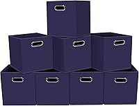 Vista 40 de Yunkeeeper - Contenedores de almacenamiento, cubos organizadores de tela con asa, cubos plegables para almacenamiento de tela o accesorios, 11 x 11
