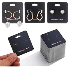 150PCS Earring Cards,Black Earring Display Cards for Selling Jewelry Packaging,Earing Holders Cards with Holes for Earrings Empaques para Joyeria Small Business 5.3x5.5CM, Black