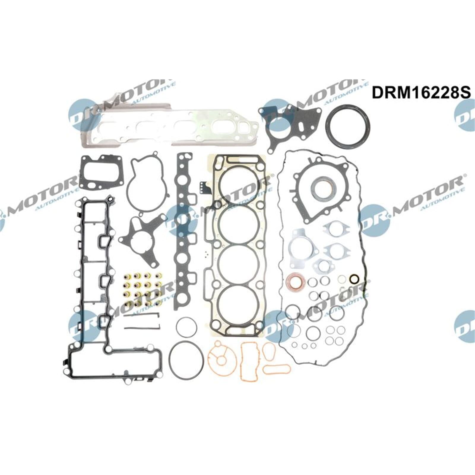 DR.MOTOR AUTOMOTIVE DRM16228S Juego completo de juntas Motor con anillo de obturación para árbol de levas con junta de culata con junta de culata con junta de culata con junta de colector de admisión | DRM16228S apto para C4 C5 DS4 DS5 Grand