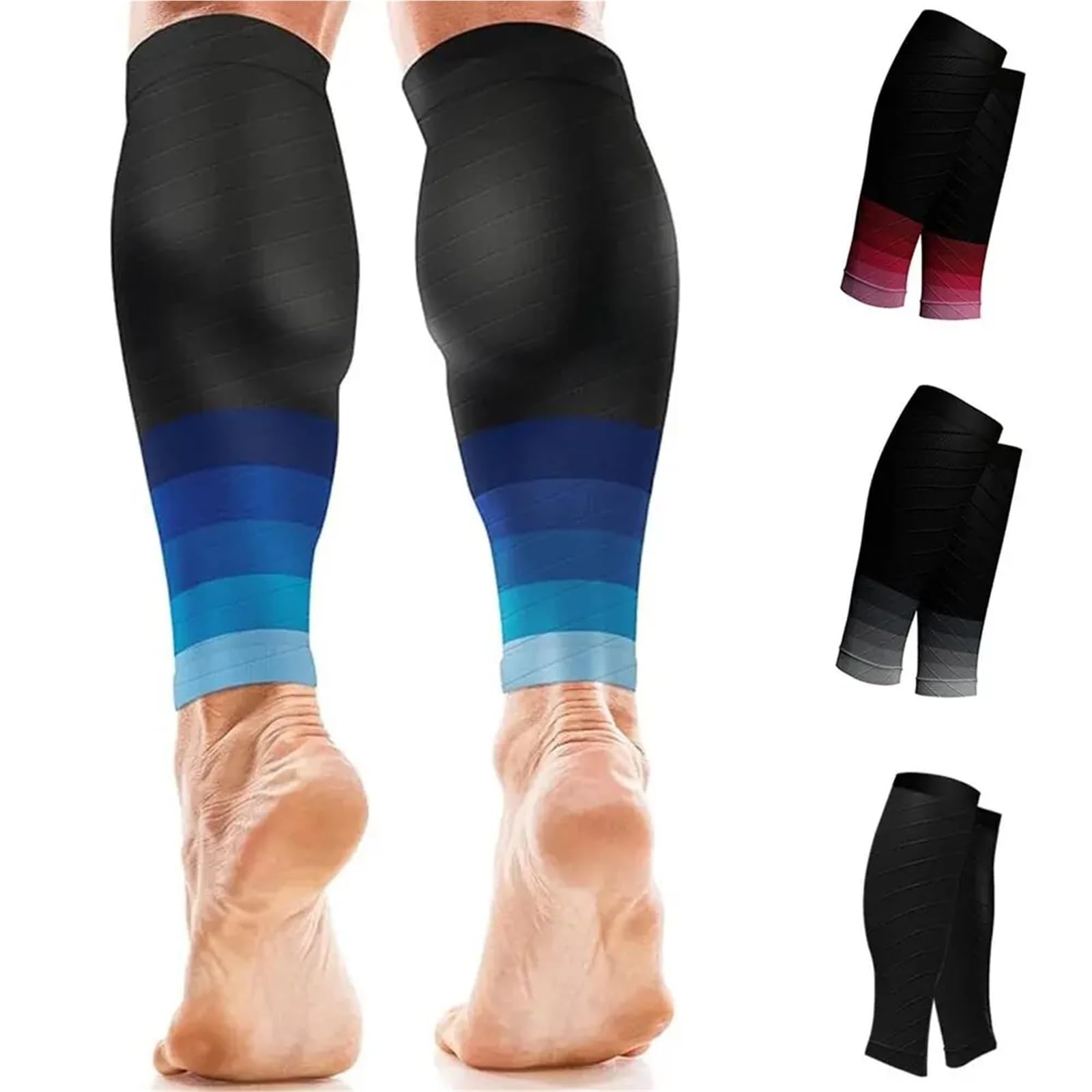 Rodillera Compresion 1 par de mangas compresión for pantorrillas for hombres y mujeres que corren, calcetines sin pies 20-30 mmHg for deportes al aire libre maratones