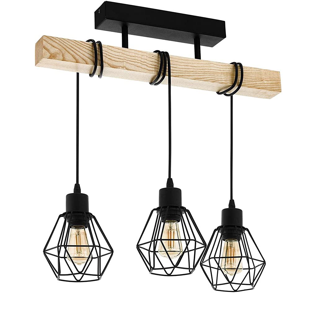 Vintage Industriële Metalen Hanger Lampenkap Houten Decor Opknoping Verlichting Plafond Hanglamp Moderne Kleine Lamp Armatuur (Wit