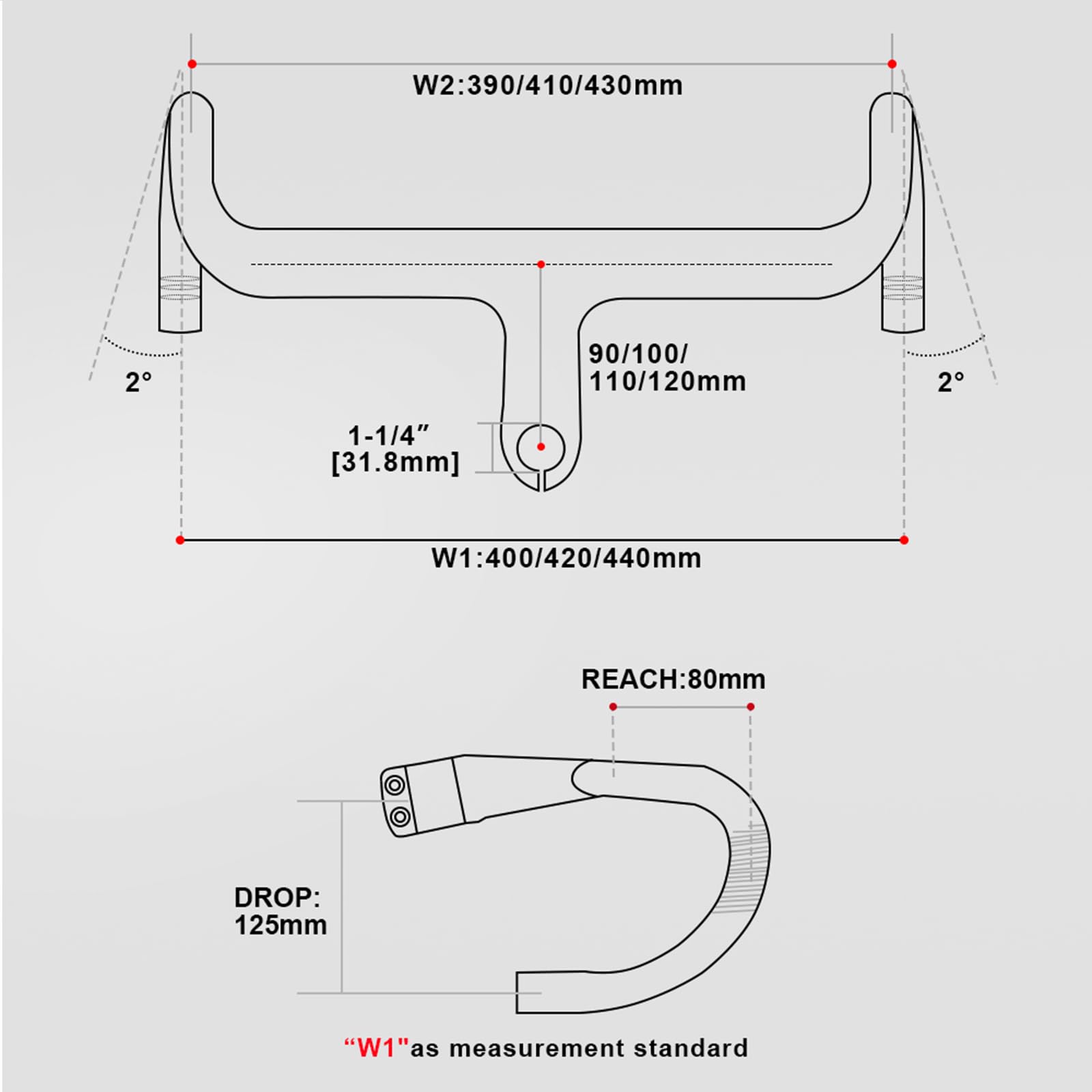 Manubrio integrato bici da corsa 31.8 Alfa Pasca manubrio carbonio bici da corsa 28.6 routing interiore manubri per bici da corsa UD opaco 400 * 110mm