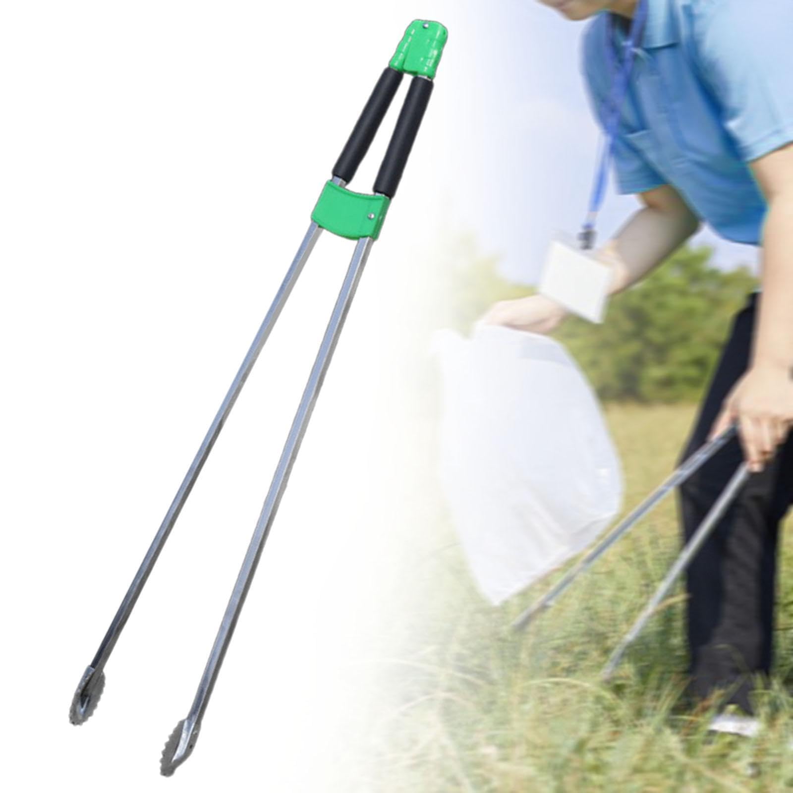Qianly Pinza Recoge Basura Herramienta de Alcance Recogedor de Residuos con Mango Cómodo Garra Antideslizante Duradera Herramienta Multipropósito de Acero In, 92cm