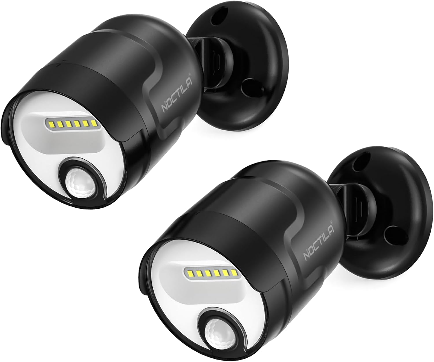 Battery Operated Motion Sensor Light,4000mAh Rechargeable Battery Powered Spotlight 600 Lumen Outdoor IP65 Waterproof for Porch,Yard,Wall,Garden with Dusk to Dawn Black-2pcs