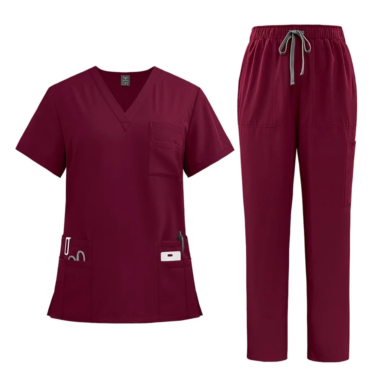 Conjuntos de uniforme médico for mujer, camisetas hospital, pantalones, accesorios enfermera, clínica dental, salón belleza, ropa trabajo, traje Aplicación De Salón De Belleza