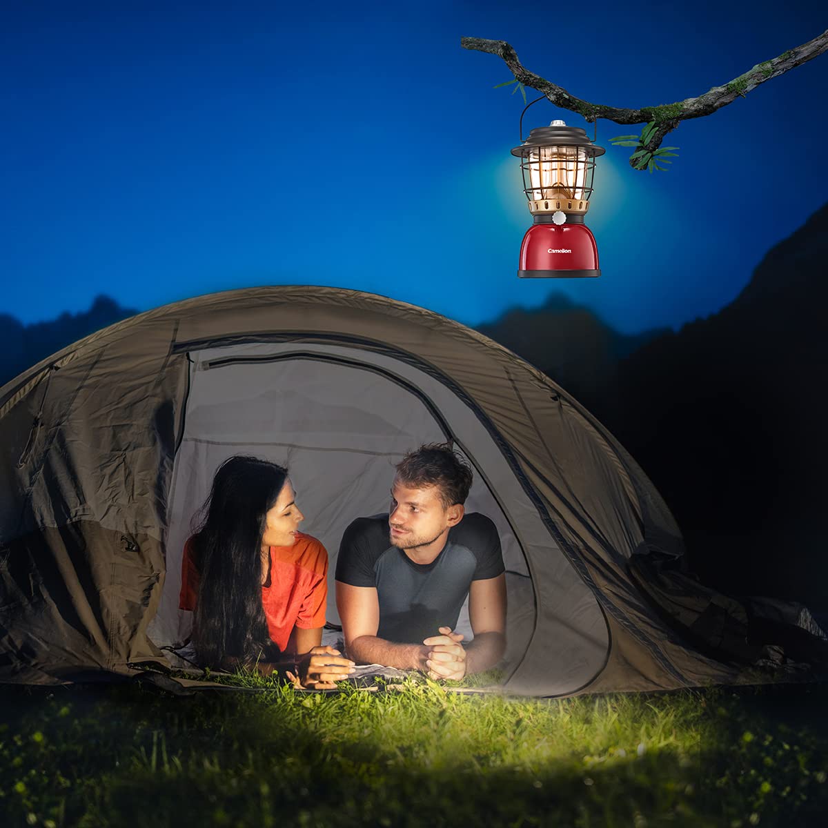 Rechargeable Retro LED Lantern, 800LM, Stepless Dimming, Omni
