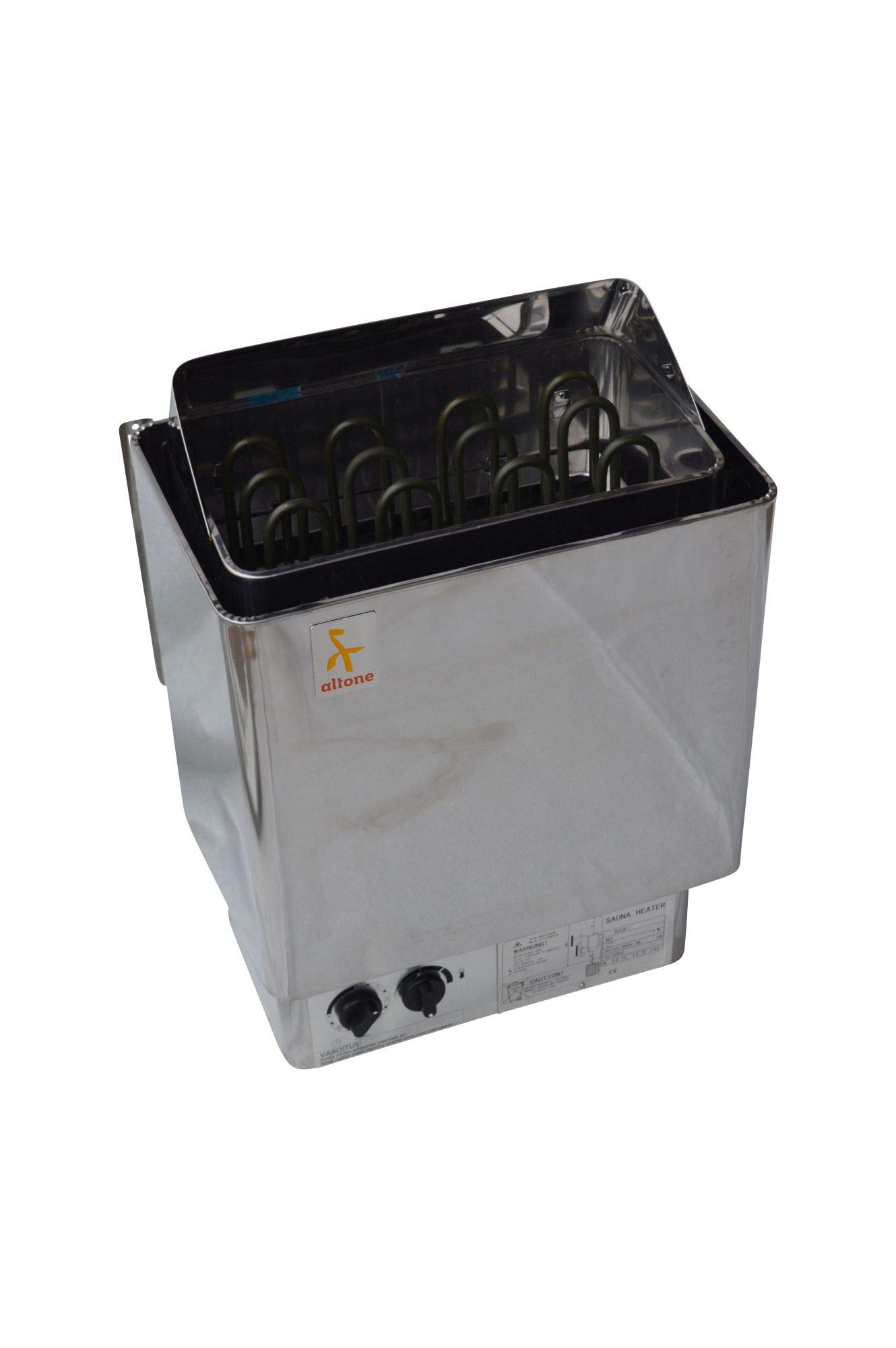Estufa eléctrica para sauna de acero inoxidable 4,5 kW con control integrado