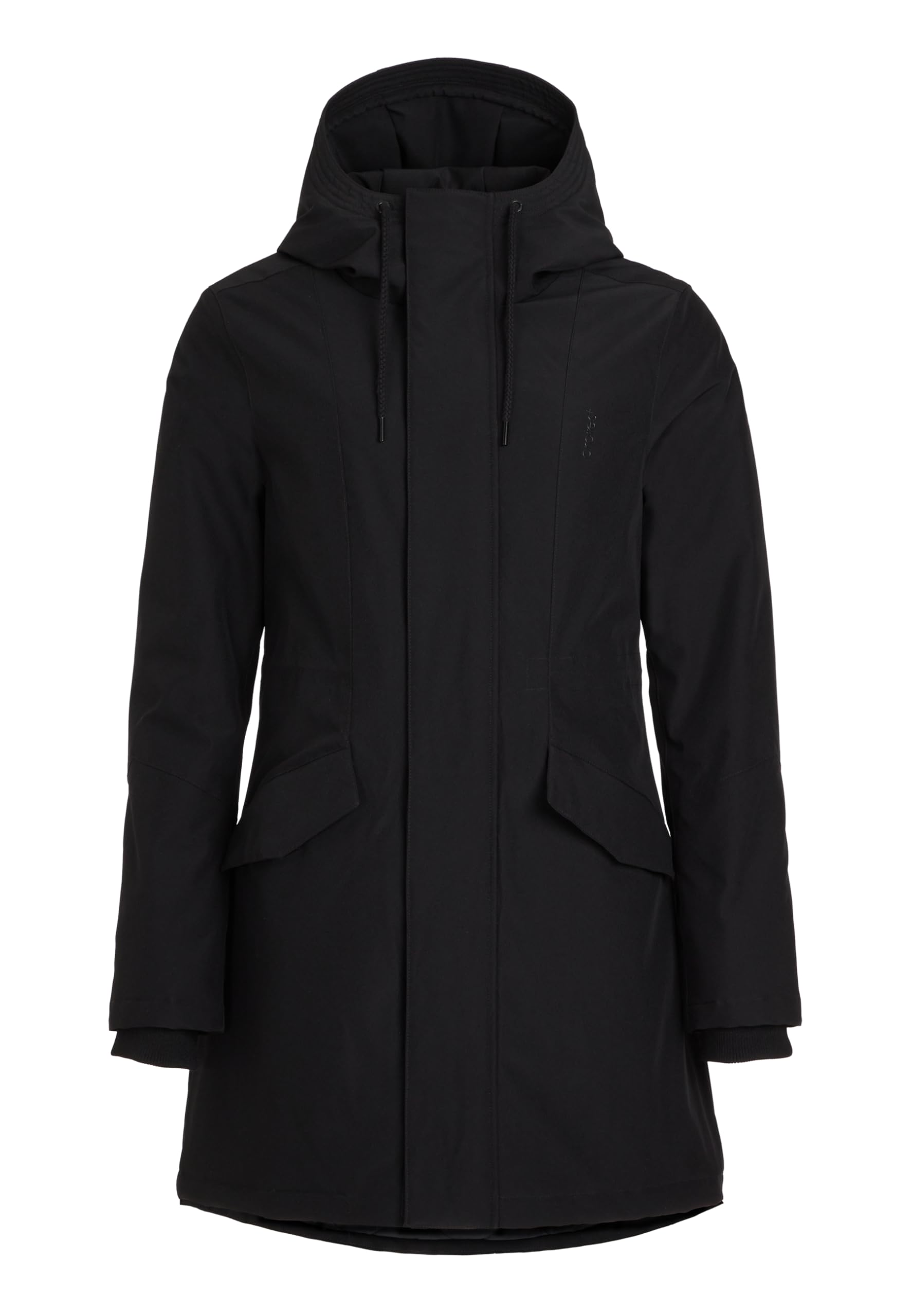 Protest Prtlaniakea Regenjacke Damen – Extra lange Länge, Schwarz, Größe L