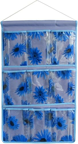 [Girasoles] Azul/Para colgar en la pared/Organizadores de Pared/Cestas / Cestas colgantes (1423)