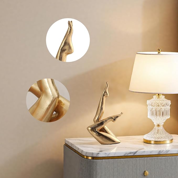 Escultura de Piernas Doradas Resina Elegante Decoración Hogar miniatura 5