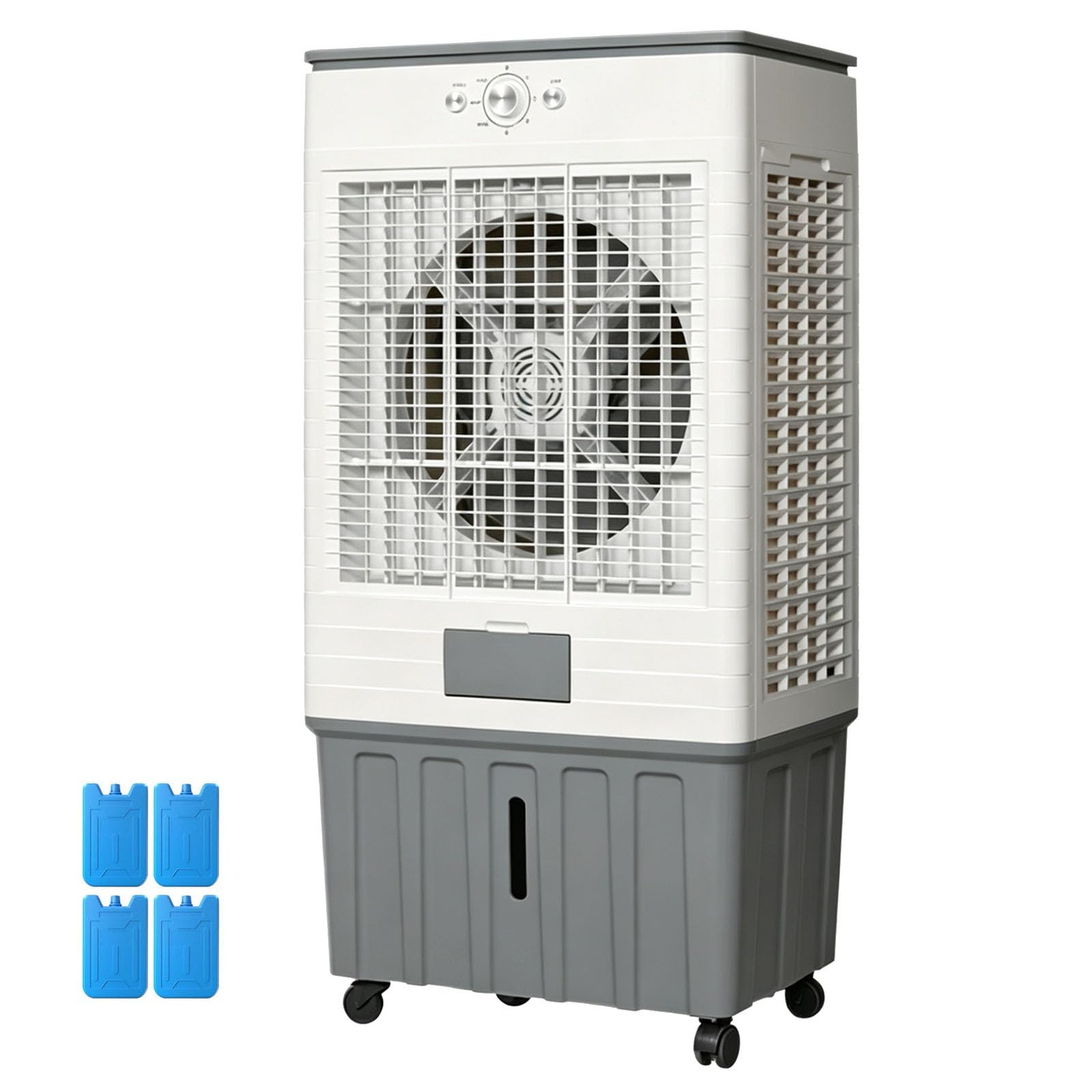 Evaporative Air Cooler, 300 W, Knob, 15.8 gal Tank, 3 Speeds, Swamp Cooler